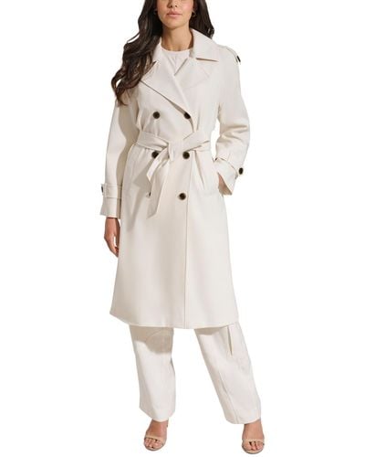 DKNY Double-breasted Trench Coat - White