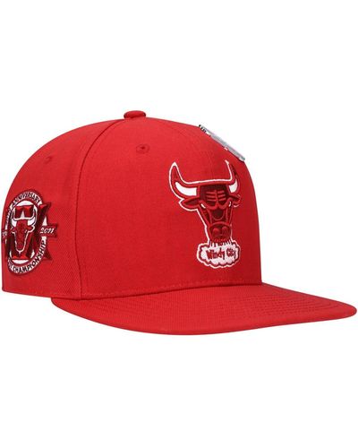 Mitchell & Ness Chicago Bulls Hardwood Classics 20th Anniversary Cherry Bomb Fitted Hat - Red