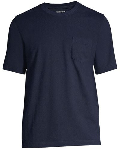 Lands' End Super-t Short Sleeve T-shirt - Blue