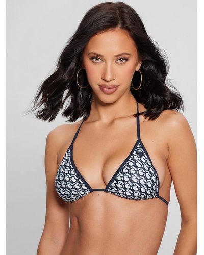 Guess Eco Triangle Bikini Top - Black