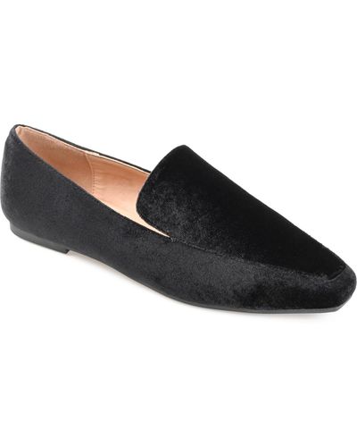 Journee Collection Silas Velvet Loafer - Black