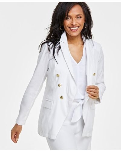 INC International Concepts Double-breasted Blazer - White