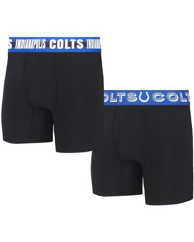 Concepts Sport Indianapolis Colts Gauge Knit Boxer Brief Two-pack - Blue