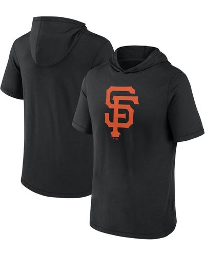 Fanatics San Francisco Giants Short Sleeve Hoodie T-shirt - Black