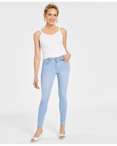 INC International Concepts Mid Rise Skinny Jeans - Blue