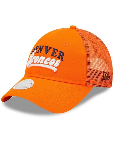 KTZ Denver Broncos Team Trucker 9forty Snapback Hat - Orange