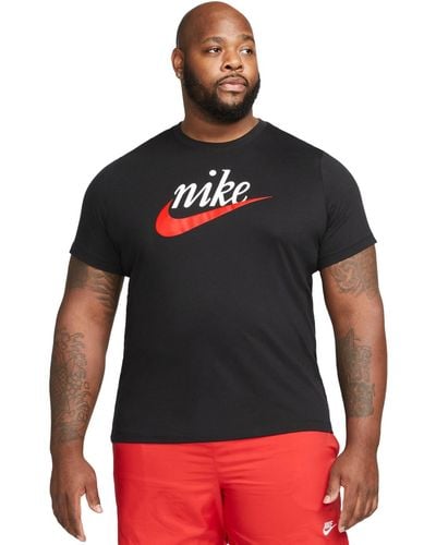 Nike Sportswear Heritage Script Logo Short-sleeve Crewneck T-shirt - Black