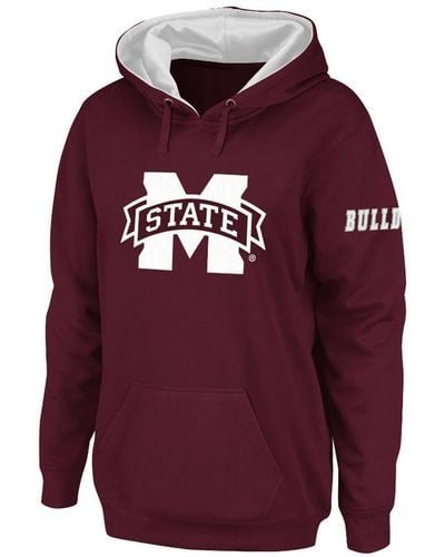 Stadium Athletic Mississippi State Bulldogs Big Logo Pullover Hoodie - Red