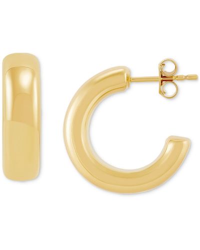 Macy's Polished Chunky Small Hoop Earrings - Metallic