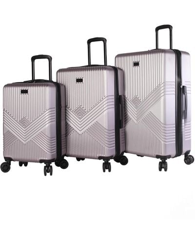 Nicole Miller Nicki 3 Piece luggage Set - Purple