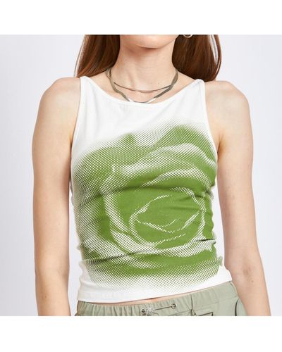 emory park Annie Boat Neck Tank - Green