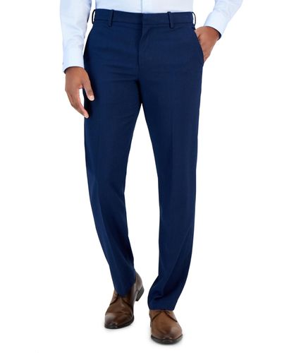 Perry Ellis Men's Big & Tall Portfolio B&T Modern Fit Performance Pant,  Dark Navy, 34x38 at  Men's Clothing store