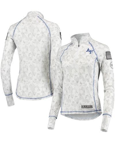 Colosseum Athletics Air Force Falcons Oht Military-inspired Appreciation Officer Arctic Camo 1/4-zip Jacket - White