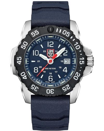 Luminox Swiss Navy Seal Rsc Blue Rubber Strap Watch 45mm
