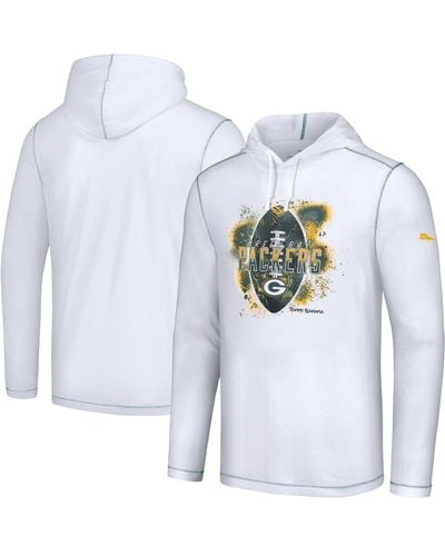Tommy Bahama Green Bay Packers Graffiti Touchdown Pullover Hoodie - Blue