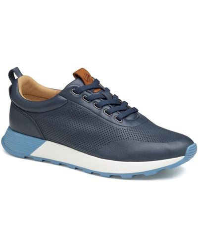 Johnston & Murphy Kinnon Perfed jogger Lace-up Sneakers - Blue