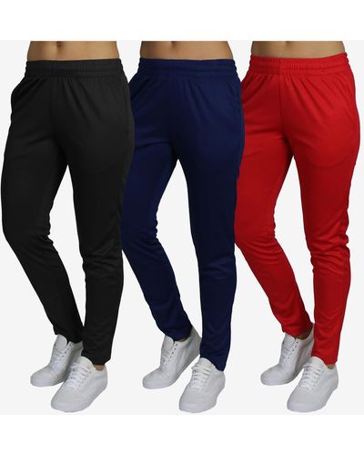 Galaxy By Harvic Moisture Wicking Fashion Performance Pants - Red