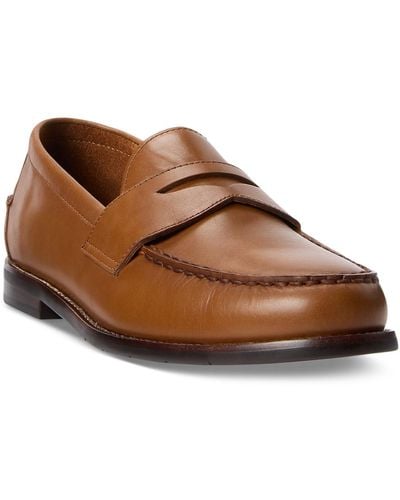 Polo Ralph Lauren Alston Leather Penny Loafers - Brown