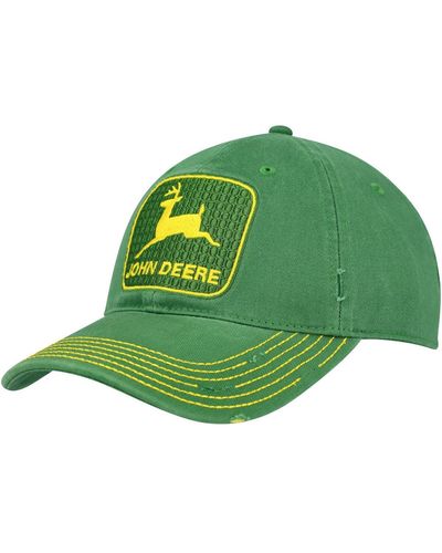 Top Of The World John Deere Classic Vintage-like Twill Adjustable Hat - Green