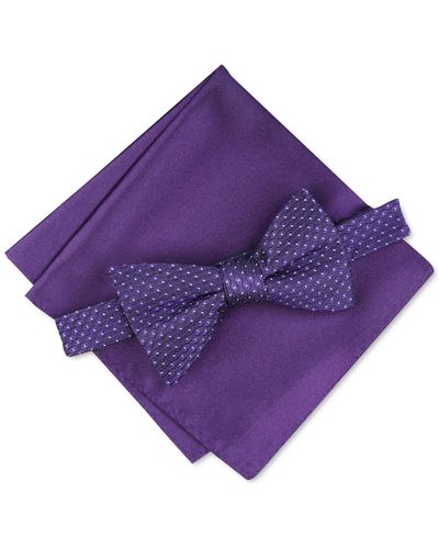 Alfani Roy Geo Pre-tied Bow Tie - Purple