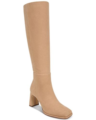 Sam Edelman Issabel Square-toe Sculpted-heel Boots - Brown