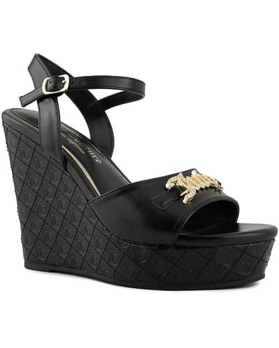 Juicy Couture Harlowe Wedge Sandals - Black