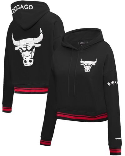 Pro Standard Chicago Bulls 2023/24 City Edition Cropped Pullover Hoodie - Black