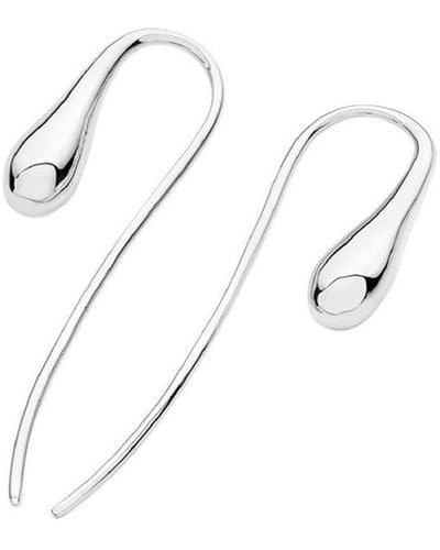 Lucy Quartermaine Hook Drop Earrings - White