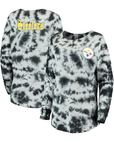 KTZ Pittsburgh Steelers Tie-dye Long Sleeve T-shirt - Black