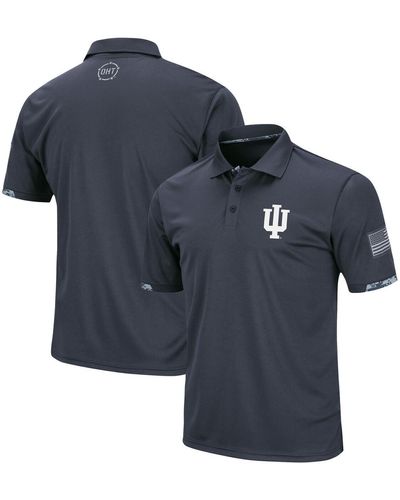 Colosseum Athletics Big And Tall Indiana Hoosiers Oht Military-inspired Appreciation Digital Camo Polo Shirt - Blue
