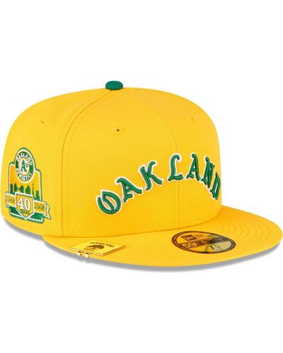 KTZ Oakland Athletics City Flag 59fifty Fitted Hat - Yellow