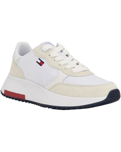 Tommy Hilfiger Zidya Classic Lace Up jogger Sneakers - White