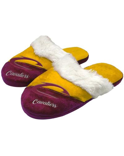 Los Angeles Rams Women's Colorblock Script Big Logo Slippers