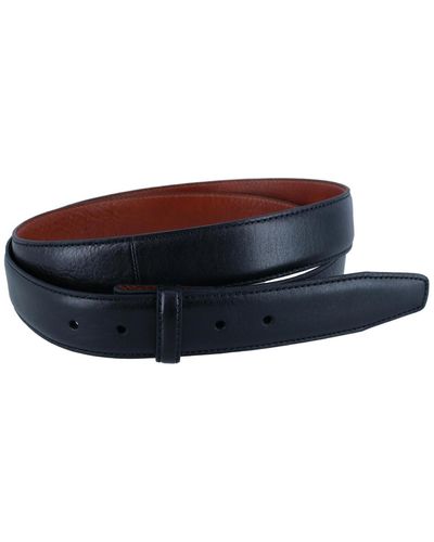 Trafalgar Feather Edge Pebble Leather Harness Belt Strap - Blue