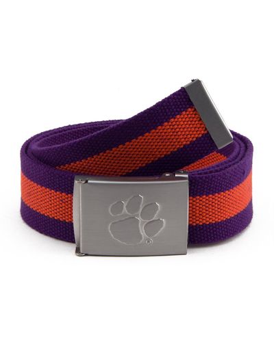 Eagles Wings Clemson Tigers Fabric Belt - Red