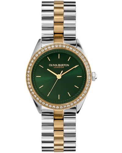 Olivia Burton Bejeweled Stainless Steel Watch 34mm - Green