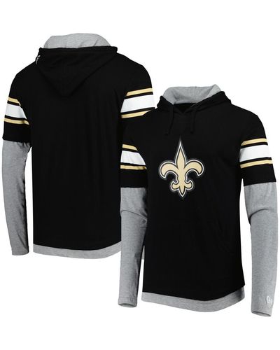 KTZ New Orleans Saints Long Sleeve Hoodie T-shirt - Black