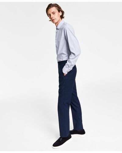 Calvin Klein X-fit Slim-fit Stretch Suit Pants - Blue