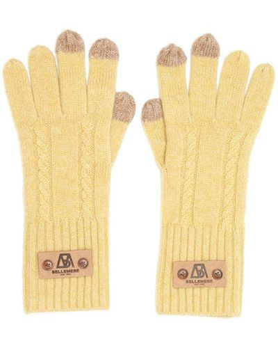 Bellemere New York Bellemere Cable-knit Touch-screen Cashmere Gloves - Metallic