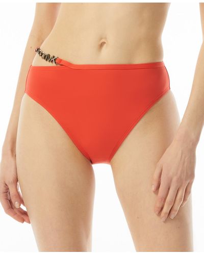 Michael Kors Chain-waist Bikini Bottoms - Red