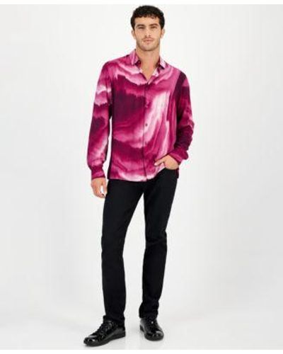 INC International Concepts Swirl Graphic Shirt Jeans Created For Macys - Pink