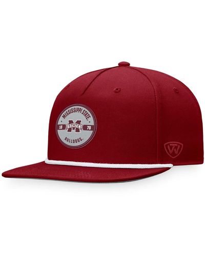 Top Of The World Mississippi State Bulldogs Bank Hat - Red