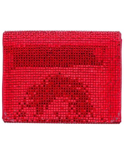 Nina Crystal Crossbody Handbag - Red
