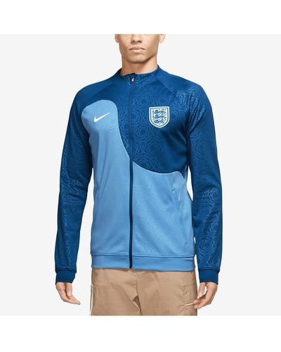 Nike England National Team 2003 Academy Pro Anthem Raglan Performance Full-zip Jacket - Blue