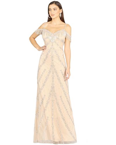 Lara Candy Beaded Prom Gown - Natural