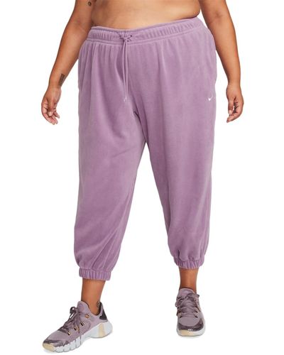 Nike Plus Size Therma-fit Loose Fleece jogger Pants - Purple