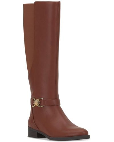 INC International Concepts Faron Knee High Riding Boots - Brown