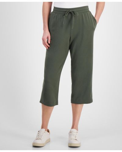 Style & Co. Mid Rise Capri Sweatpants - Green