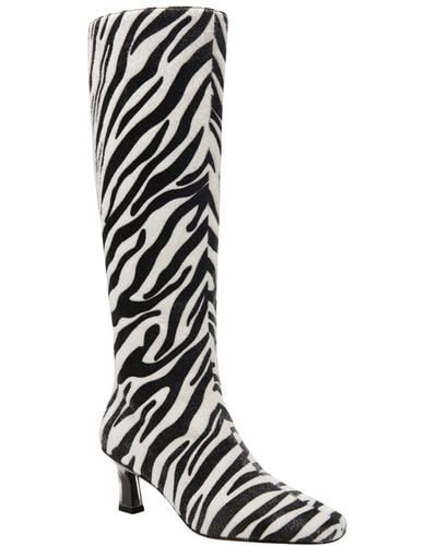 Katy Perry The Zaharrah Square Toe Kitten Heel Regular Calf Boots - White