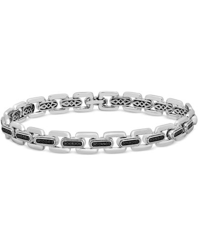 Macy's Black Diamond Link Bracelet (1 Ct. T.w. - Metallic